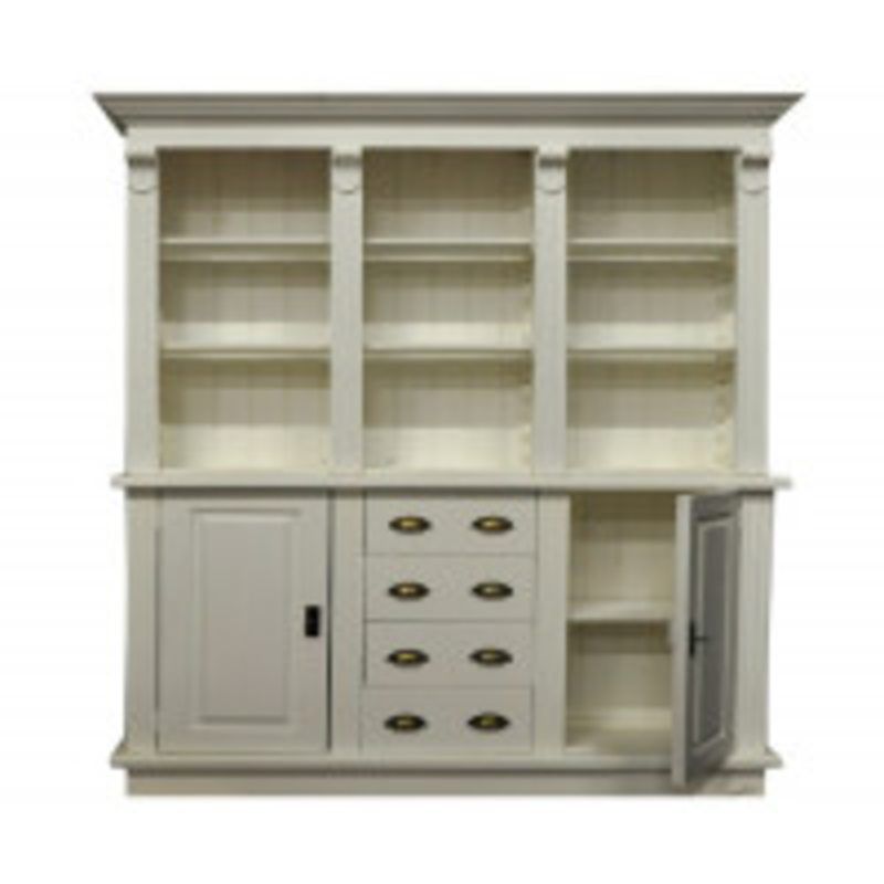 White shop cabinet with doors : Mobilier shopping