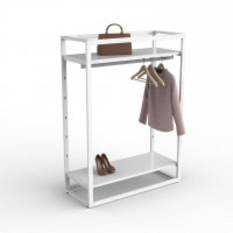 Image 1 : White shop gondola with shelf ...