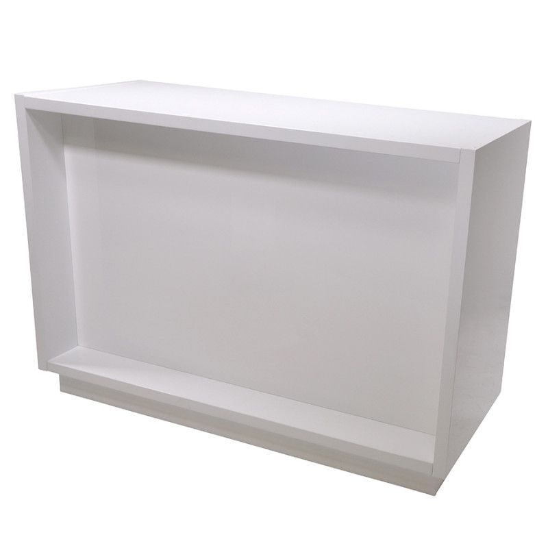 White squared counter 143cm : Comptoirs shopping
