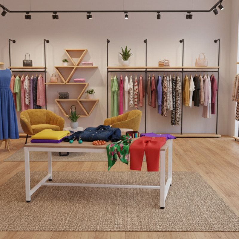 Image 3 : Compact display table in white ...