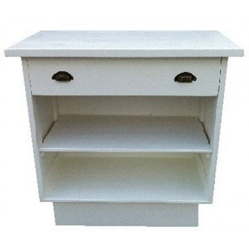 Image 1 : White wooden counter for shop ...