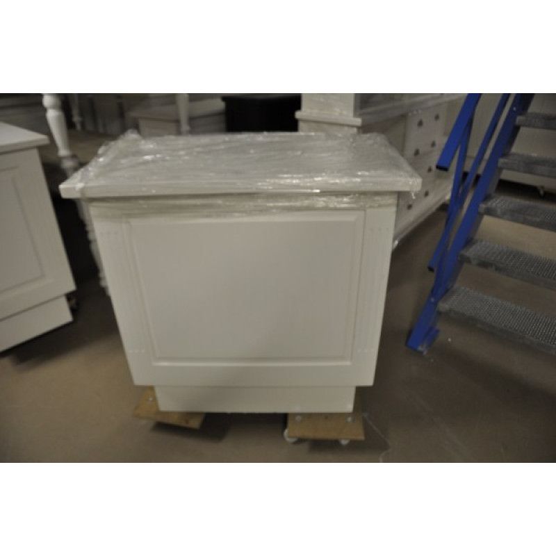 Image 3 : White wooden counter for shop ...