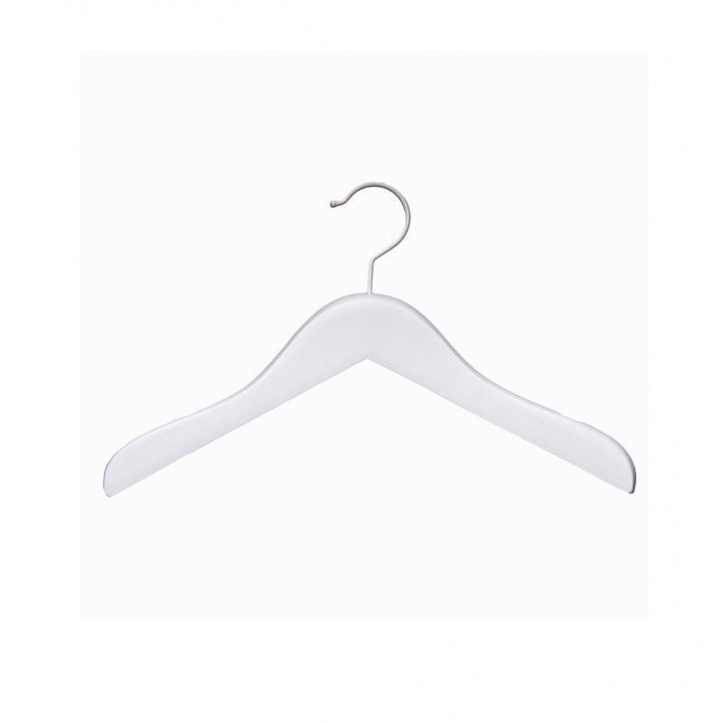 10 white wooden hanger with hook 41 xcm : Cintres magasin