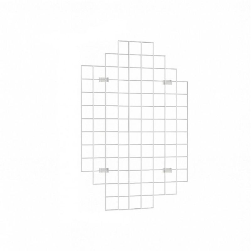 Wire Mesh 1400 x 900 mm White  With Hooks : Mobilier shopping