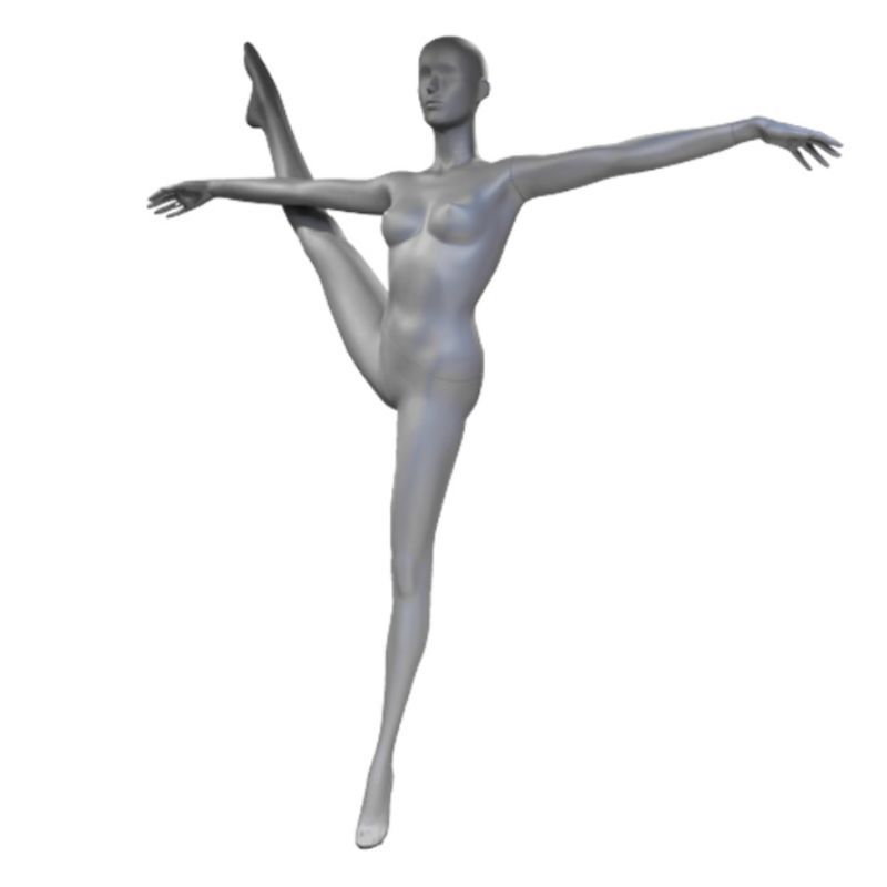 Woman mannequin gymnast : Mannequins vitrine