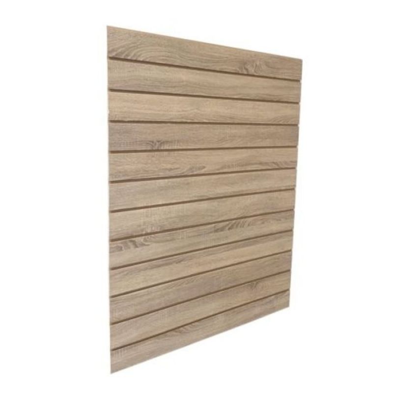 Wooden grooved panel 10 cm : Mobilier shopping