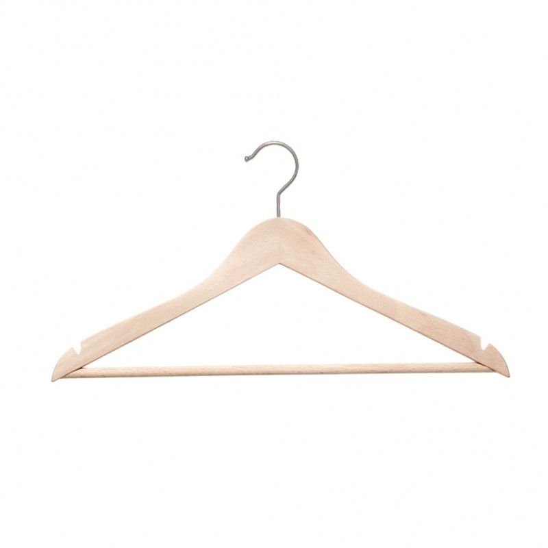 25  Wooden hanger Helena raw 44 cm : Cintres magasin