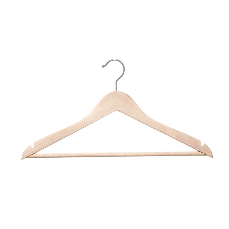 25  Wooden hanger Helena raw 44 cm : Cintres magasin