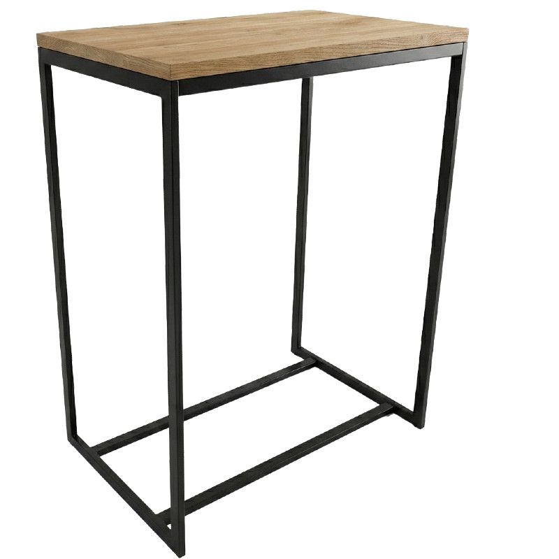 Image 2 : Mittelgondel in Schwarz mit Eichenholzablage ...