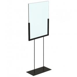 CLOTHES RAILS - POSTER HOLDER AND SIGNAGE : Black portrait poster display
