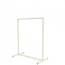 Portants droits Portant droit rail simple coloris blanc 90cm x 125cm Portants shopping