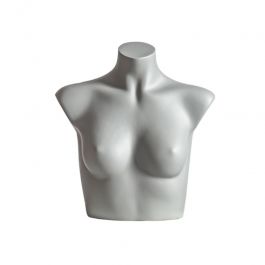 BUSTE MANNEQUIN FEMME : 1/2 buste de mannequin femme gris