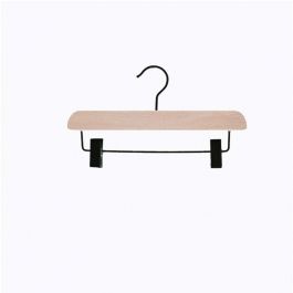 WHOLESALE HANGERS - KIDS HANGERS : 10 child hangers whith clips 30cm natural wood