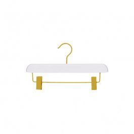 Kids hangers 10 child hangers whith clips 30cm white wood gold hook Cintres magasin
