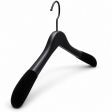 Image 1 : 10 Black wooden hangers with ...