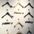 Image 3 : 10 Wooden hangers with black ...