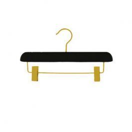 PROEFESSIONELL KLEIDERBUGEL - KINDER KLEIDERBUGEL : 10 kleiderbügel für kinderhosen schwarz gold clips 30cm
