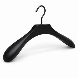 EQUIPO DE TIENDAS : 10 perchas negra hombros anchos 44 cm