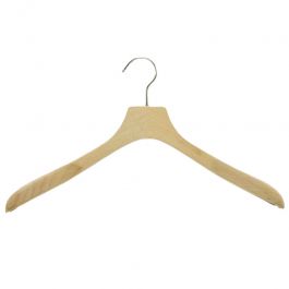 WHOLESALE HANGERS - WOODEN COAT HANGERS : 10 wooden hangers for jackets 42cm