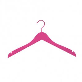 WHOLESALE HANGERS : 10 wooden hangers for pink clothes 44 cm