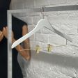 Image 5 : 10 wooden trouser hangers in ...