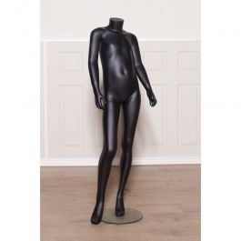 CHILD MANNEQUINS : 10 years old headless mannequin black finish