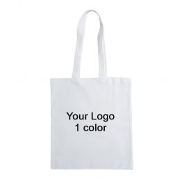 Bolsas de algodón personalizada 100 bolsas de algodón blanco personalizadas 1 color Tote bags