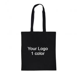 Bolsas de algodón personalizada 100 bolsas de algodón Negro personalizadas 1 color Tote bags