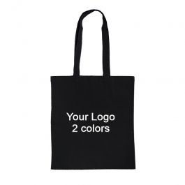 Borsi in cotone personalizzata 100 borse personalizzati in cotone nero 2 colori Tote bags