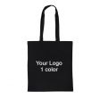 Image 0 : 100 Personalized black cotton bags ...