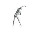 Image 4 : Damen Sportschaufensterfigur grau (RAL7042) in ...