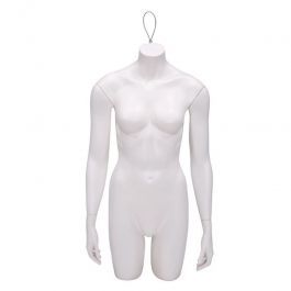 BUSTO MUJER - TORSOS MANIQUIES : 3/4 busto de senora con brazos color blanco