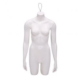 FEMALE MANNEQUIN BUST - TORSOS MANNEQUIN : 3/4 female bust with arms white finish