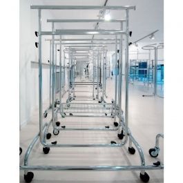 CLOTHES RAILS - HANGING RAILS WITH WHEELS : 3x clothing rail adjustable with wheels