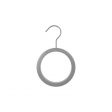 Image 0 : 5 round grey wooden hangers ...