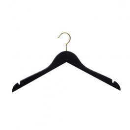 Promotions wooden hangers 50 Hanger Black wood for stores 44 cm gold hook Cintres magasin