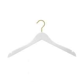 Sonderangebote holzkleiderbugel 50  weis kleiderbugel mit golden haken Cintres magasin