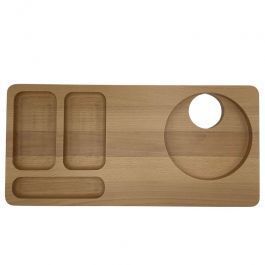 AGENCEMENT MAGASIN : 50 x plateaux de courtoisie en bois 420 x 200 mm