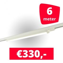 RETAIL LIGHTING SPOTS - LINEAR LED TRACK LIGHTING : 6m rail + 3 led light rail 120 cm 3500k 30w