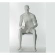 Image 0 : Faceless seated male mannequin - white ...