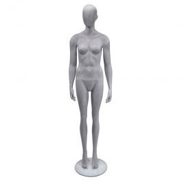 PROMOTIONS FEMALE MANNEQUINS : Abstract female mannequin grey raw finish