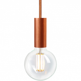 SPOTS POUR MAGASIN : Ampoule led à filament avec suspension cuivre