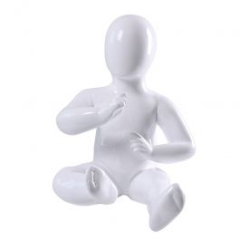 CHILD MANNEQUINS : Baby mannequin seated white color