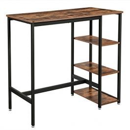 RETAIL DISPLAY FURNITURE : Bar table with 3 shelves iron structure