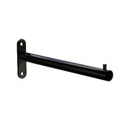 Panneaux rainurés et fixations Barre noire avant solo 29,5 cm Portants shopping