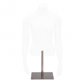 ACCESSOIRES MANNEQUIN VITRINE - BASES : Base metal courte 30cm pour buste mannequin