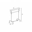 Image 2 : Removable basic clothing rails with ...