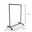 Image 1 : Black clothing rails for store ...