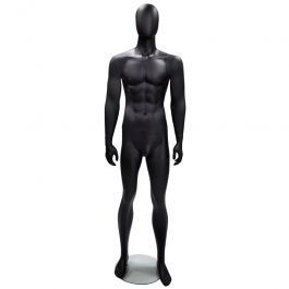 MALE MANNEQUINS - ABSTRACT MANNEQUINS : Black color male mannequins straight positition