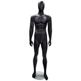 MALE MANNEQUINS : Black color male mannequins straight positition